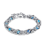 316L Stainless Steel Hip Hop Beading Charm Chain Bracelet SAB593