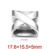 316L Stainless Steel Slide Charms for Bracelet Making &ndash; Alphabet X