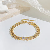 Smiley Zircon Double Layer Fortune Tree Pendant Bracelet