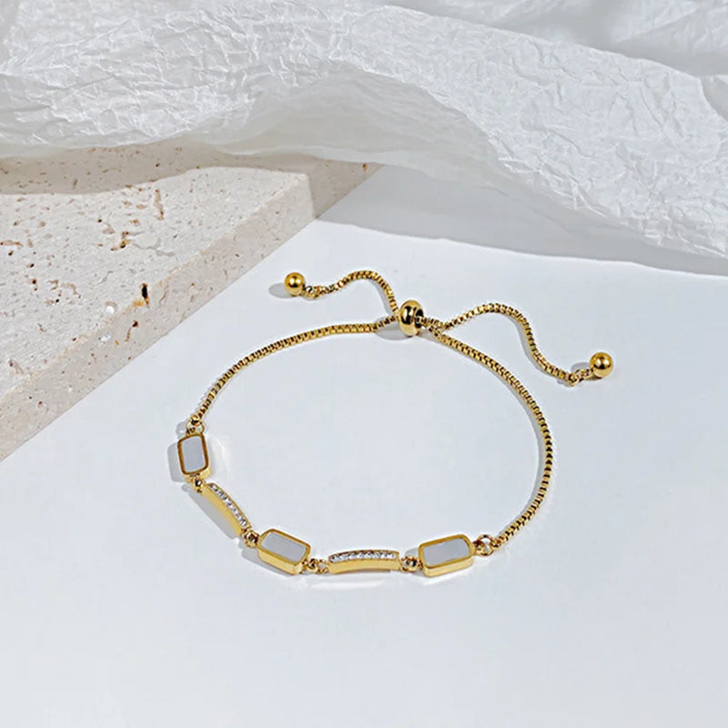 Smiley Zircon Double Layer Fortune Tree Pendant Bracelet