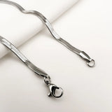 Classic 316L Stainless Steel Snake Chain Bracelet 4MM Wide