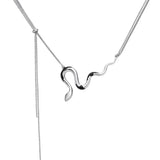Snake Pendant Necklace 316L Stainless Steel Women Vintage Gothic Chain