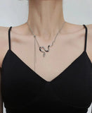 Snake Pendant Necklace 316L Stainless Steel Women Vintage Gothic Chain