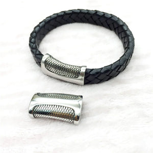316L Stainless Steel Snakeskin Pattern Magnetic Clasp Hook 12*6mm
