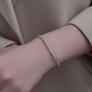 316L Stainless Steel Zirconia Charm Bracelet Women Girls