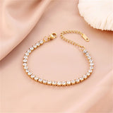 316L Stainless Steel Zirconia Charm Bracelet Women Girls