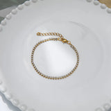 316L Stainless Steel Zirconia Charm Bracelet Women Girls