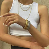 316L Stainless Steel Elastic Bracelet Punk Jewelry Gift