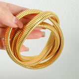 316L Stainless Steel Winding Bracelet for Women