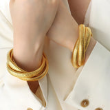 316L Stainless Steel Winding Bracelet for Women