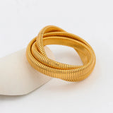 316L Stainless Steel Winding Bracelet for Women