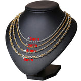 316L Stainless Steel Rope Chain Necklace 20-24inch