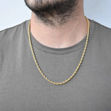 316L Stainless Steel Rope Chain Necklace 20-24inch