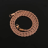 316L Stainless Steel Twist Rope Chains Men Women Necklace