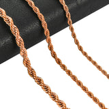 316L Stainless Steel Twist Rope Chains Men Women Necklace