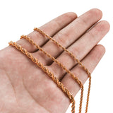 316L Stainless Steel Twist Rope Chains Men Women Necklace