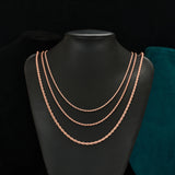 316L Stainless Steel Twist Rope Chains Men Women Necklace