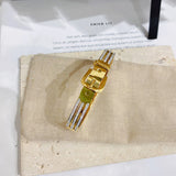 316L Stainless Steel Roman Numerals Crystal Bangle