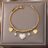316L Stainless Steel Star Eyes Pendant Bracelet Women's Jewelry