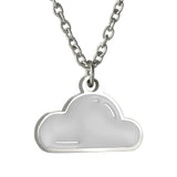316L Stainless Steel Cloud Pendant Necklace for Women Clavicle Chain