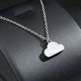 316L Stainless Steel Cloud Pendant Necklace for Women Clavicle Chain