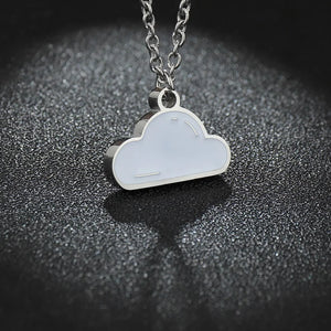 316L Stainless Steel Cloud Pendant Necklace for Women Clavicle Chain