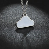 316L Stainless Steel Cloud Pendant Necklace for Women Clavicle Chain