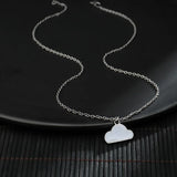 316L Stainless Steel Cloud Pendant Necklace for Women Clavicle Chain