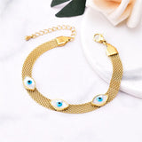 316L Stainless Steel Wide Bracelet Eye Oval Shell Bracelet
