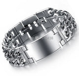 316L Stainless Steel Wide ID Bracelet Men's Bangle 22mm 84g