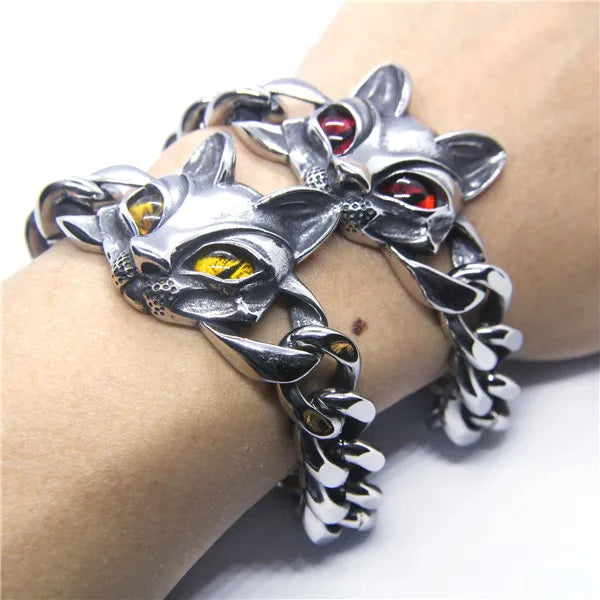 Yellow Red Eye Animal Bracelet Party Style Cat Bracelet
