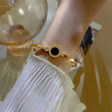 316L Stainless Steel Zircon Roman Numeral Bracelet