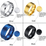 316L Stainless Titanium Steel Rings Wedding Couple Ring