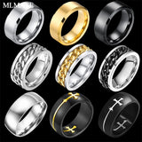 316L Stainless Titanium Steel Rings Wedding Couple Ring