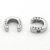 316L Stainless Steel Horseshoe Beads Charms Spacer Beads 2mm Small Hole