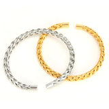 316L Stainless Steel Bangle Men Bracelet Adjustable Opening Cuff Charm Jewelry