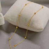 316L Stainless Steel Ball Pendant Necklace Minimalist Chain Women's Jewelry