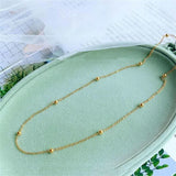 316L Stainless Steel Ball Pendant Necklace Minimalist Chain Women's Jewelry