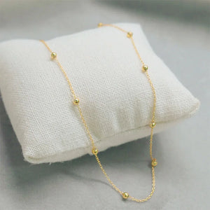 316L Stainless Steel Ball Pendant Necklace Minimalist Chain Women's Jewelry