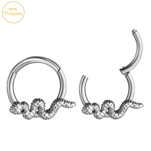 Surgical Steel Clicker Nose Hoop Cartilage Piercing Jewelry