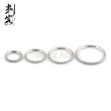 316L SS Clicker Prong Set Stones Septum Piercing Body Jewelry