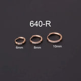 316L Surgical Steel Conch Earrings Hinged Hoop Zircon Ear Clip