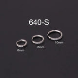 316L Surgical Steel Conch Earrings Hinged Hoop Zircon Ear Clip