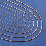 316L Thin Necklace Stainless Steel Link Cable Neck Chain for Women Ladies