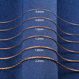 316L Thin Necklace Stainless Steel Link Cable Neck Chain for Women Ladies