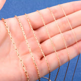 316L Thin Necklace Stainless Steel Link Cable Neck Chain for Women Ladies
