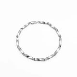 316L Titanium Steel 3.7mm Twisted Bracelet Men's Link Chain Jewelry