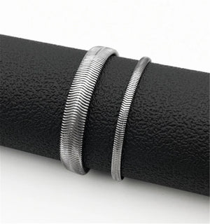 316L Flat Snake Bracelet Stainless Steel Bangle Thin Chain