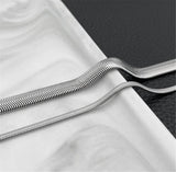 316L Flat Snake Bracelet Stainless Steel Bangle Thin Chain