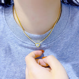316L Titanium Stainless Steel Heart Necklace Classic Charm Jewelry Women